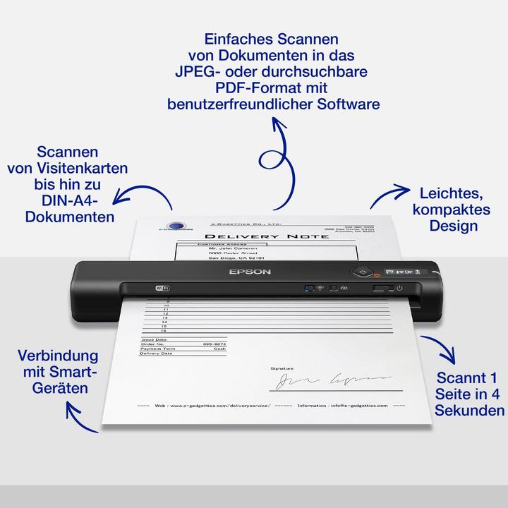 Produktbild Epson WorkForce ES-60W (USB)