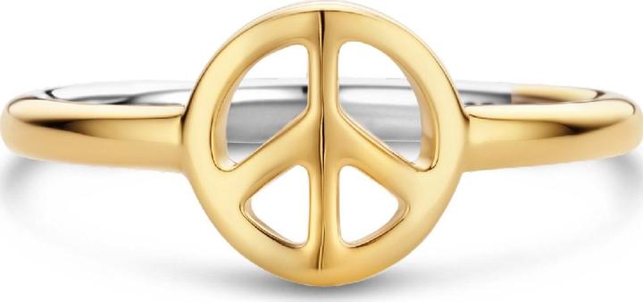 Produktbild Ti Sento Milano Ring mit Friedenssymbol vergoldet 12222SY (56, 925 Silber)