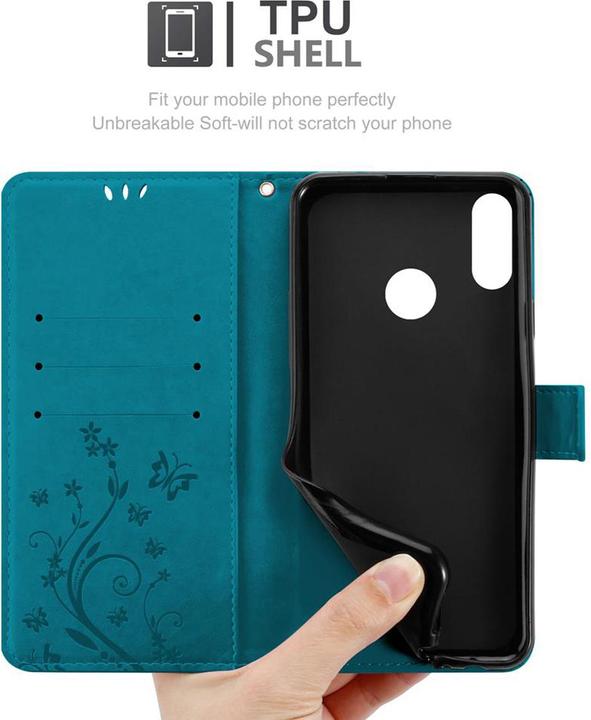 Actual product image Cadorabo Flower Book Cover (Huawei Y9 (2019))