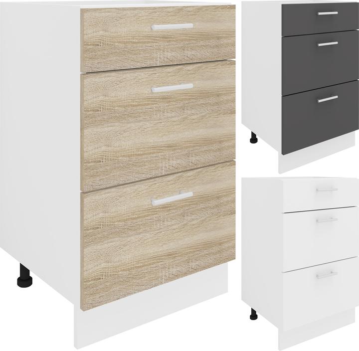 Immagine prodotto VCM Armadio da cucina Larghezza 50 cm Cassetto Base Armadio da cucina Mobili da cucina Esilo (50 x 46 x 82 cm)