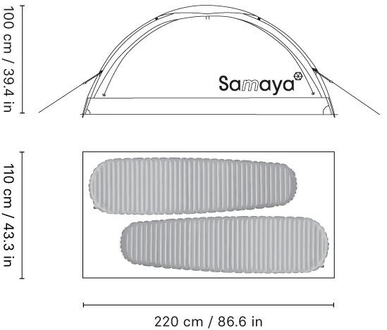 Actual product image Samaya 2.0 (Dome tent, 1.78 kg, 2 persons)