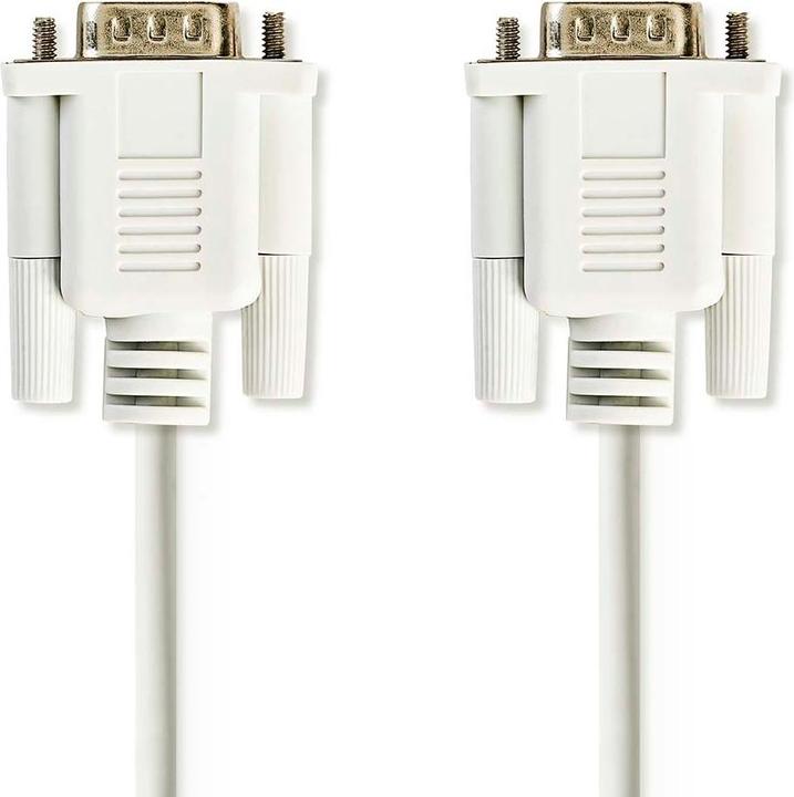 Nedis Serial cable | D-SUB 9-pin male | D-SUB 9-pin male | Nickel-plated | 2.00 m | Round | PVC (2 m)