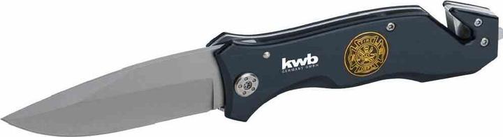 Produktbild kwb Rettungsmesser mit Gurtschneider und Glasbrecher, extra scharf, Notfall-Messer mit 90 mm Klinge (9 cm)