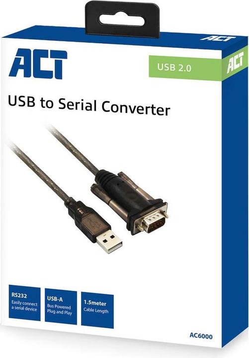 Produktbild AC6000 Serien-Kabel Schwarz 1,5 m USB Typ-A DB-9 (1.50 m)