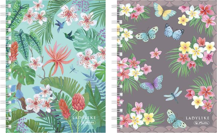 Image du produit Herlitz Bloc-notes à spirales A6 100BL Ladylike assorti (A6, Quadrillé, Couverture rigide)