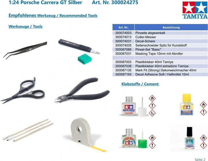 Actual product image Tamiya Porsche Carrera GT