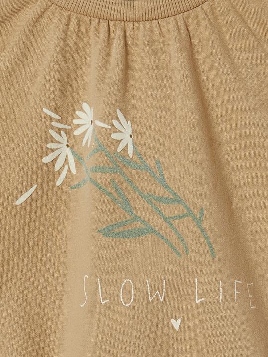 Produktbild Vertbaudet Mädchen Sweatshirt mit Flockprint-Blumen (86)