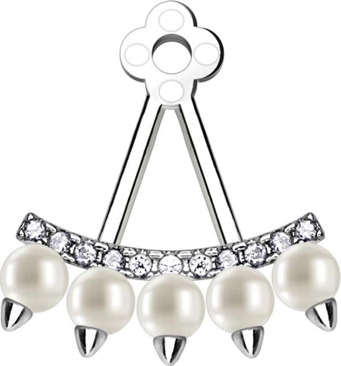Immagine prodotto Star Piercing Orecchino in argento con cinque perle e cristalli
