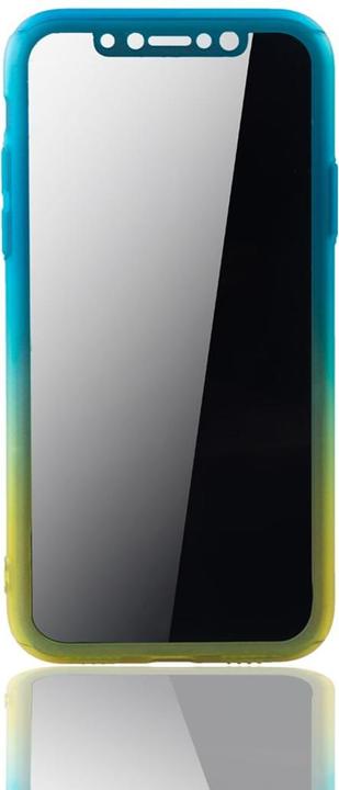 Produktbild König Design Hülle Handy Schutz für Apple iPhone X Full Case Cover Displayschutz Bumper Gelb (Apple iPhone X)