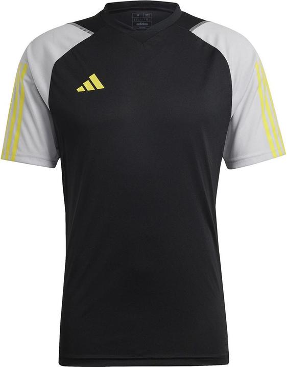 adidas Herren Tiro 23 Wettkampftrikot schwarz und grau HU1295 (S) (S)