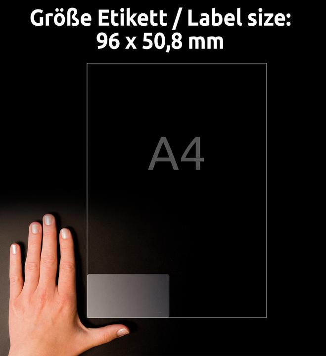 Actual product image Avery Crystal clear labels
