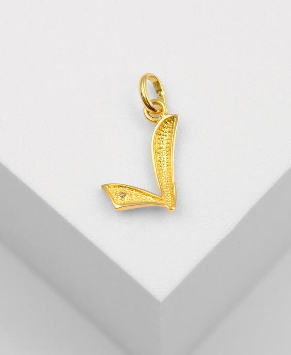 Immagine prodotto Muau Lettera (750, Oro bianco, Oro giallo 18 carati)