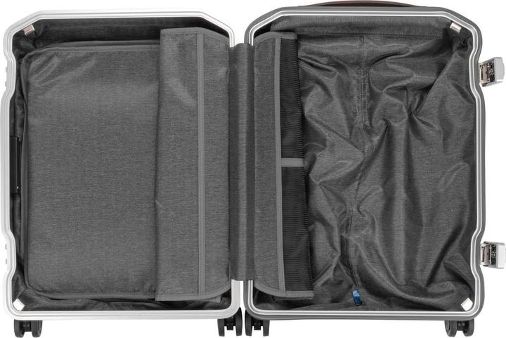 Produktbild Piquadro PQ-Light - Fast-Check Handgepäck Hartschalentrolley Schwarz/Leder (37 l, Handgepäck (bis 50l))