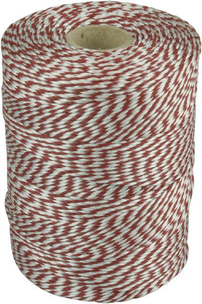 Actual product image Mueller Cotton cord 200 metres red/white on a roll (200 m)