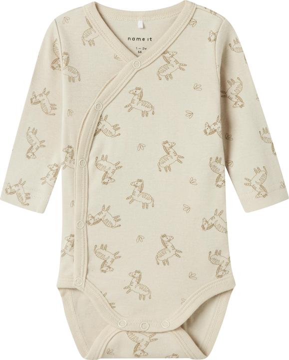 Name it Nbnbody 2p Ls Wrap Rainy Day Zebra Noos