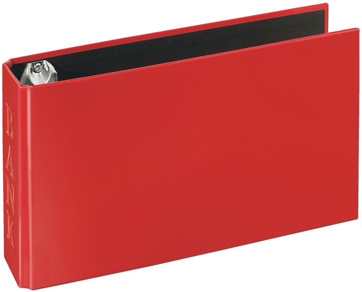 Actual product image Veloflex VELOCOLOR® Classic bank ring binder 2 rings light red 4.5 cm DIN A6 landscape (A6, 45 mm, 1 Piece)