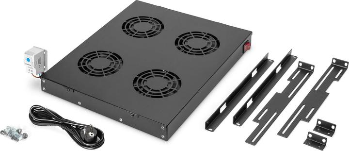 Actual product image Digitus DN-19 FAN-4-HO-SW Rack-mount ventilation unit 4 fans, black