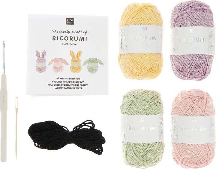 Immagine prodotto Rico Design Set Ricorumi all'uncinetto "Coppetta per uova di Pasqua (1 x, 11 x 11 x 11 cm)