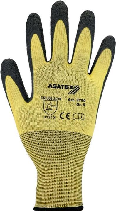 Produktbild Asatex Handschuhe Grösse 8 gelb/schwarz EN 388 PSA-Kategorie II (8)