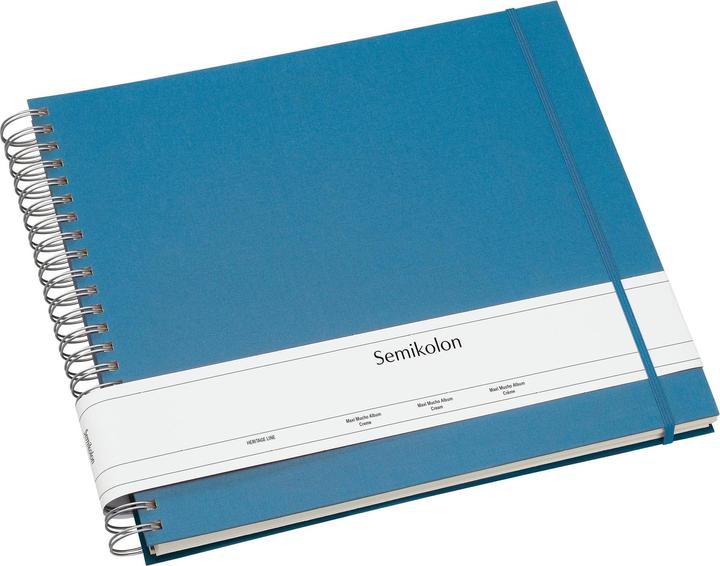Semikolon Fotoalbum Maxi Mucho Blau, Cremefarbige Seiten (10 x 15 cm, 9 x 13 cm)