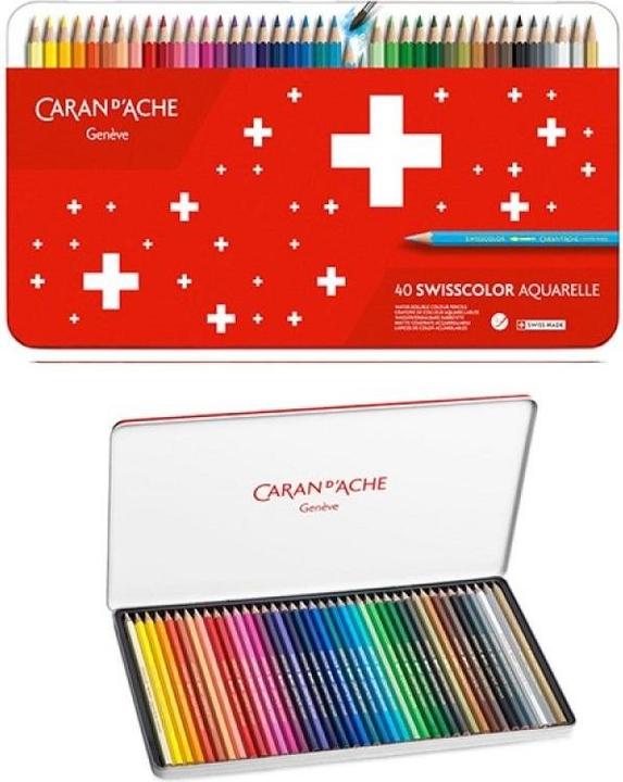 Produktbild Caran d'Ache Swisscolor Metalldose Farbstifte (Mehrfarbig, 40 x)