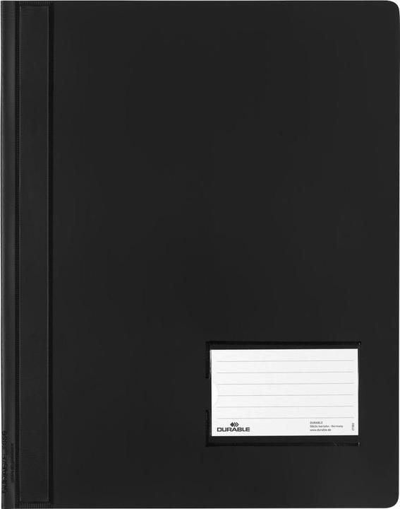 Actual product image Durable DURALUX loose-leaf binder, DIN A4, black PVC, extra-wide, made from covered film, front cover with (A4, 25 x)