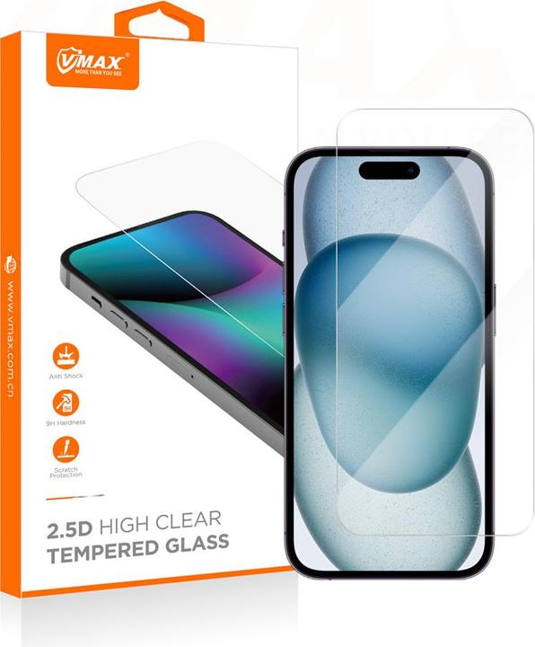 Immagine prodotto Vmax vetro temperato 2,5D Normal Clear Glass per iPhone X / XS / 11 Pro (1 Pezzo/i, Apple iPhone XS, Apple iPhone X)