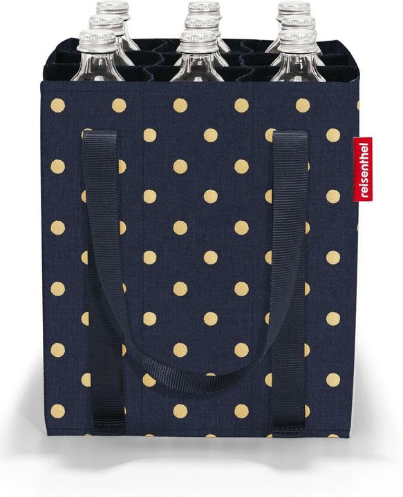 reisenthel bottlebag metallic dots blue