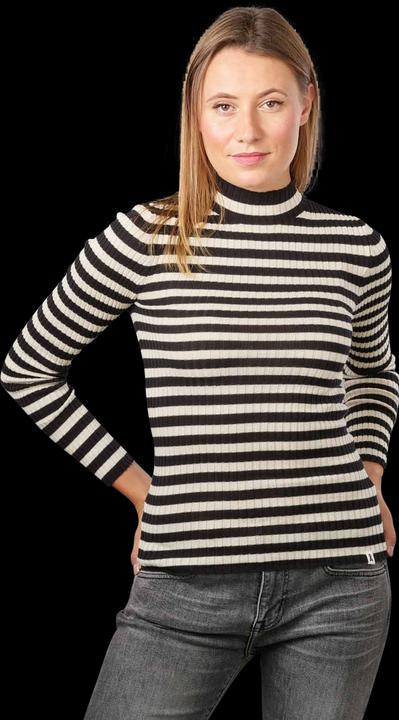 Produktbild Armedangels Alaania Pullover Stand-Up Collar Black/Oatmilk (XS)