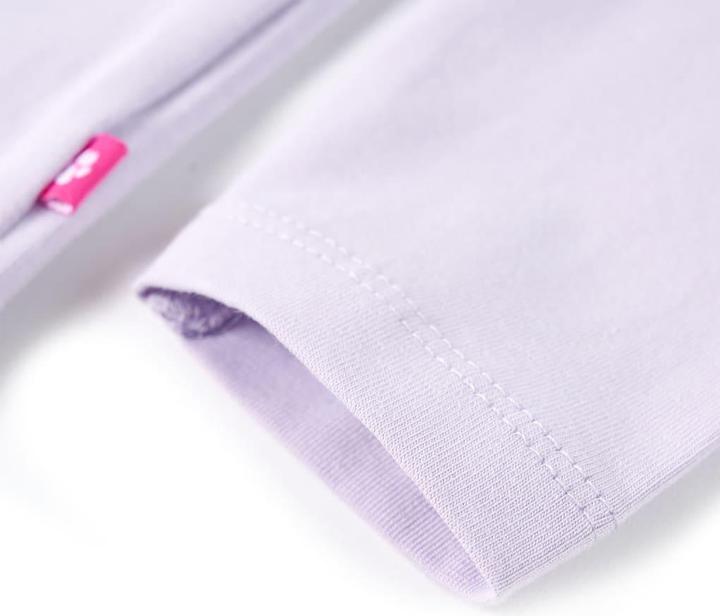 Actual product image VidaXL Children's long-sleeved shirt light lilac 140,Material: 95 % cotton. 5 (140)