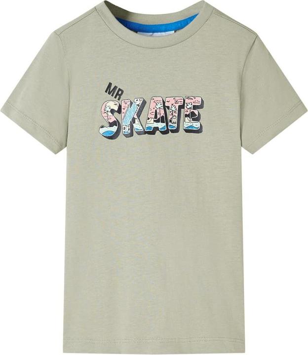 VidaXL Kinder-T-Shirt Helles Khaki 116,Material: 100 (116)