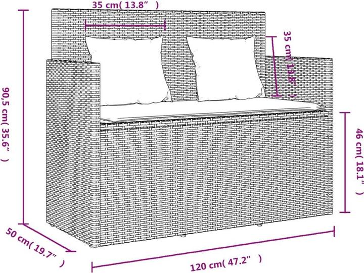 Actual product image VidaXL 10-piece garden lounge set with cushions