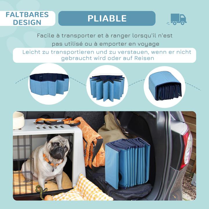 Immagine prodotto PawHut Piscina per cani con valvola di scarico dell'acqua (Piscina per cani)