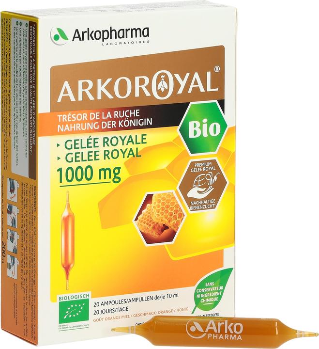 Image du produit Arkopharma Arkoroyal Bio Gelée Royal 1000mg (20 pièce(s), Ampoules, 385 g)