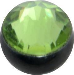 Produktbild Bijouteria 1.2mm Piercing-Kugel (Chirurgenstahl 316L, PVD Beschichtung (schwarz), Premium Kristall)