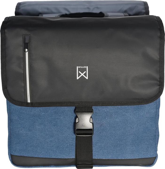 Willex Doppel Business Bag Blue/Black 30l (30 l, Gepäckträgertasche)