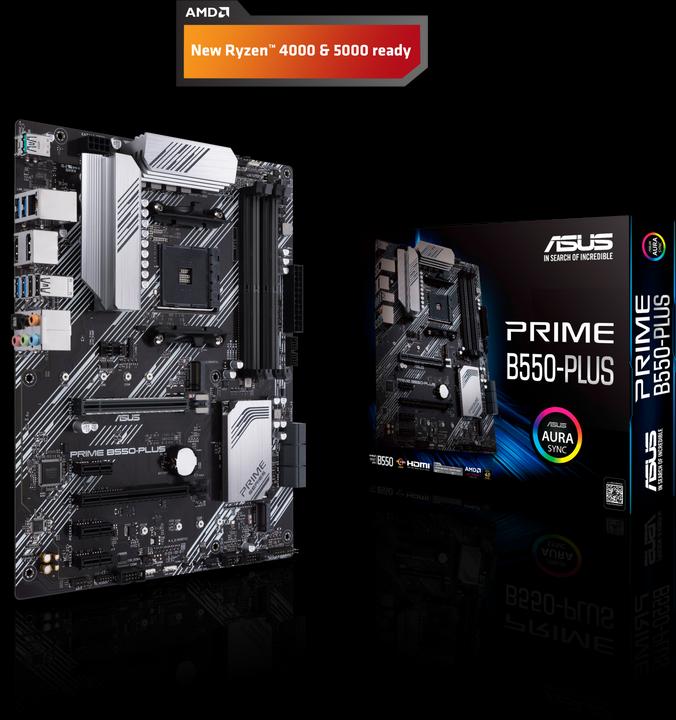 Actual product image ASUS PRIME B550-PLUS (AM4, AMD B550, ATX)