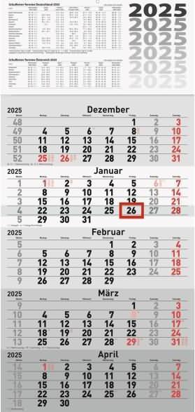 Produktbild Rido 5-Monatskalender Wandkalender 30x63cm einteilig 2025 (Kein Einband, Deutsch)