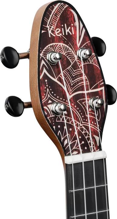 Actual product image Keiki Ukulele Package - Soprano - Red Kaleidoscope (Soprano, Soprano)