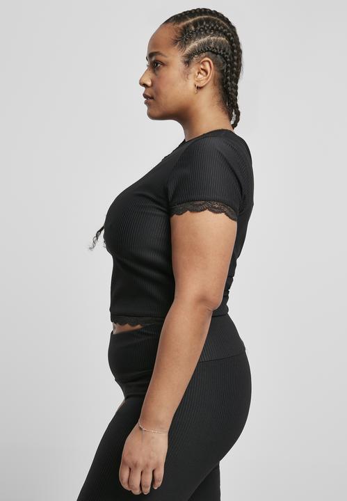 Immagine prodotto Urban Classics Tee con orlo in pizzo da donna (5XL)