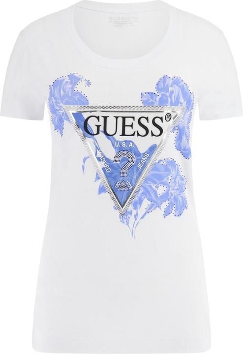 Guess Blumen-Dreieck T-Shirt für Damen