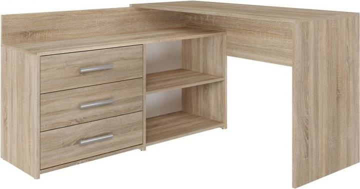 Actual product image Topeshop Biurko narożne + komoda DANY 120x50xH76 sonoma (50 x 120 x 76 cm)