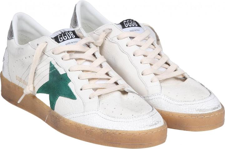Produktbild Golden Goose ball star in white and green nappa (44)