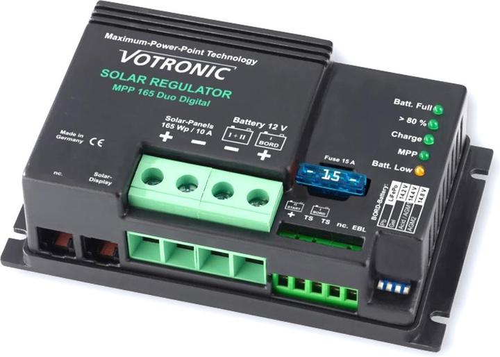 Votronic 1710 MPP 165 Duo Digital 10A 12V MPPT Solar-Laderegler für zwei Batterien