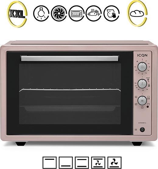 Immagine prodotto Icqn XXL Vrijstaande Oven - 60L - Convectie Mini Oven - Hetelucht /u0026 Grillfunctie - Gemailleerde Holt