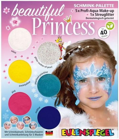 Immagine prodotto 207031 - Palette trucco Beautiful Princess, istruzioni per 5 maschere da principessa, bambina