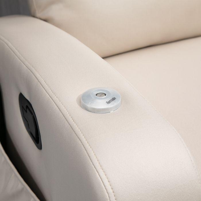 Produktbild Swisshandel24 Relaxsessel mit Massage und FB, Fernsehsessel, Mikrofaser, Beige