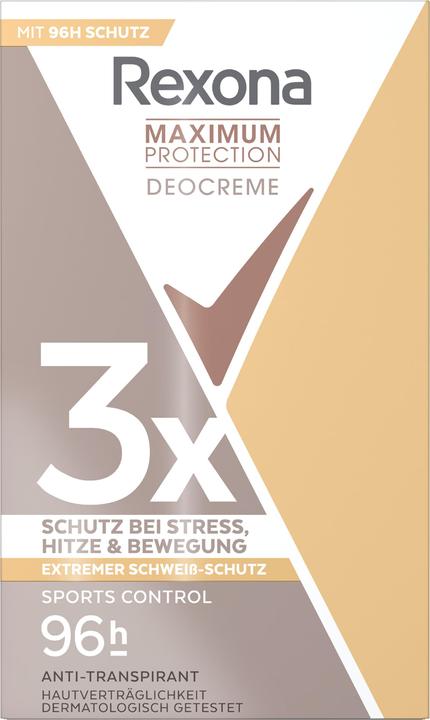 Produktbild Rexona Maximum Protection Deocreme Deodorant Antitranspirant Sports Control - 45 Ml (Stick, 45 ml)
