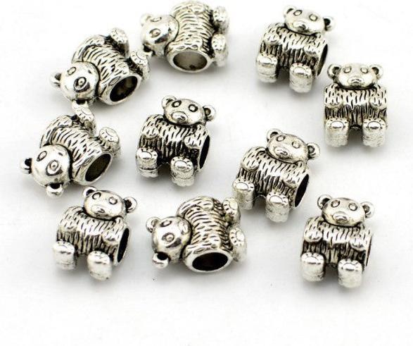 Immagine prodotto Hermex Orsacchiotto Teddy Bear Bead - Argenteo (Lega di zinco)