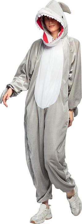 Immagine prodotto Boland Costume da squalo in peluche unisex: tuta con cappuccio (M/L)